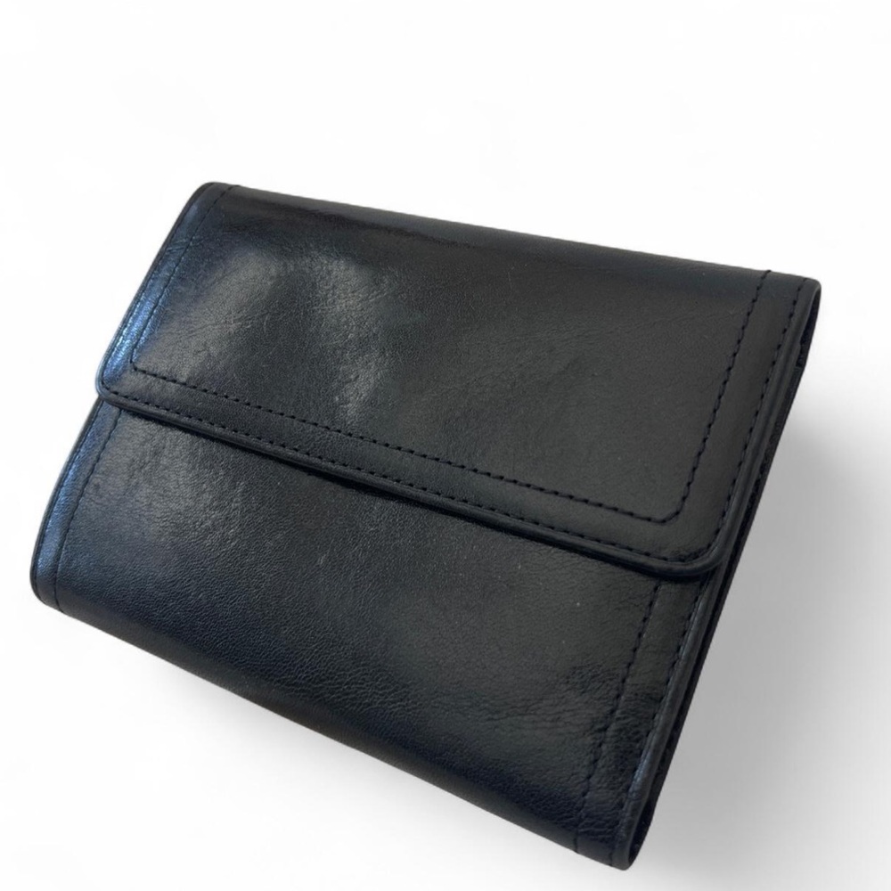 NWOT- MONSAC: Original Black Genuine Leather Wallet with card slots